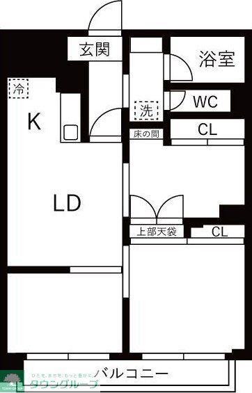 きよしヶ丘サンビューハイツ(2LDK/5階)の間取り写真