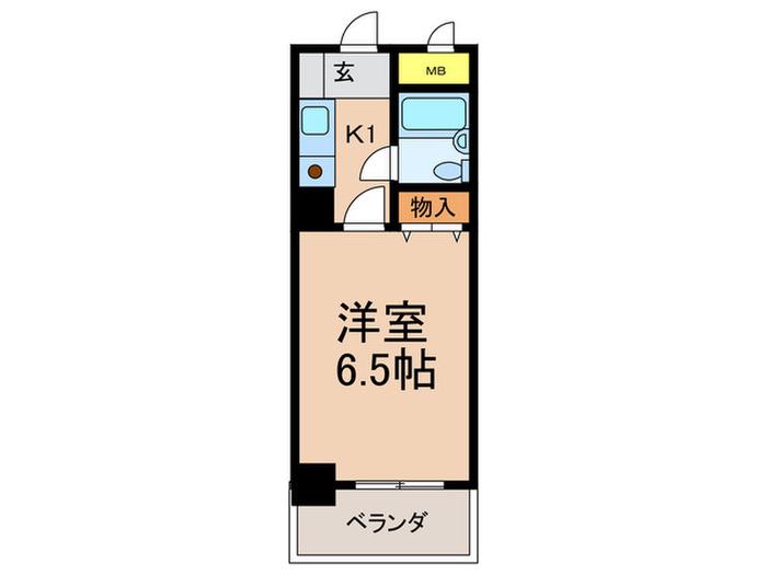 シャルムメゾン六甲道(1K/3階)の間取り写真