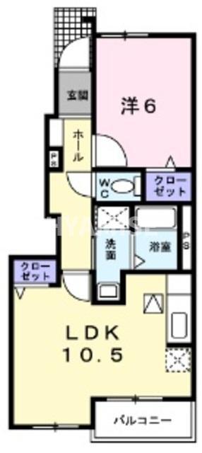 レジーナ・COCO(1LDK/1階)の間取り写真