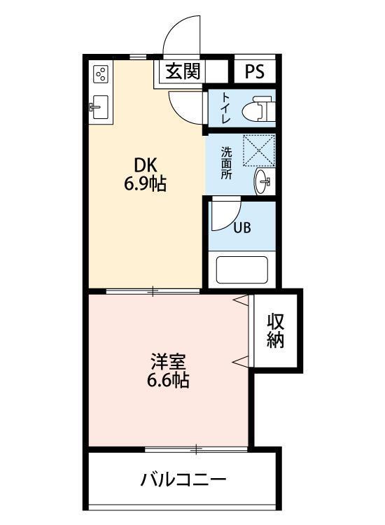 第7島田マンション(1DK/2階)の間取り写真