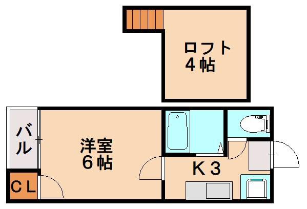 オークヴィラ光丘(1K/1階)の間取り写真