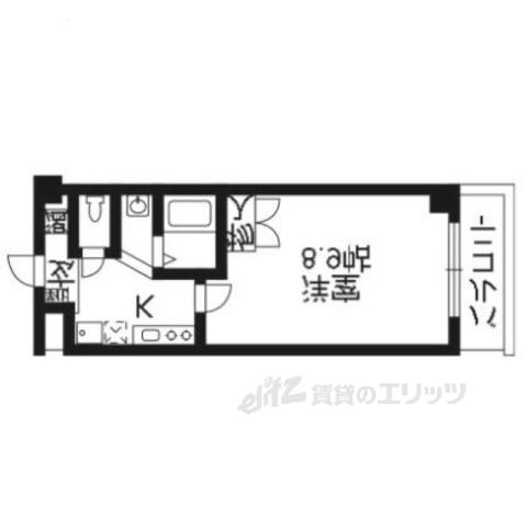 ファミュ白川(1K/3階)の間取り写真
