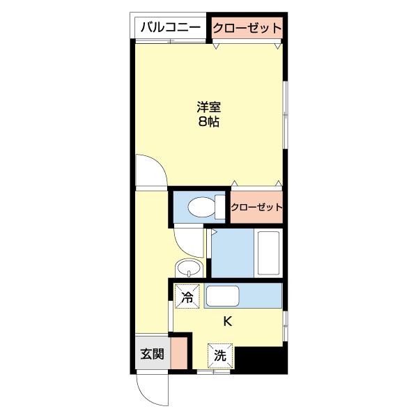 メゾンラピュタ(1K/3階)の間取り写真