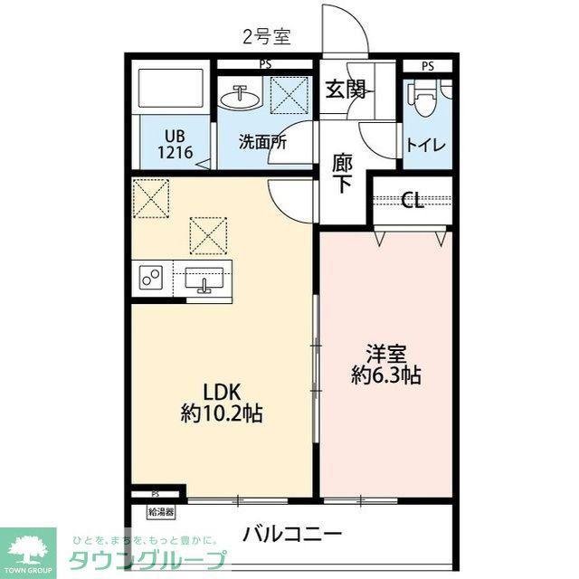 EXIV3(1LDK/2階)の間取り写真