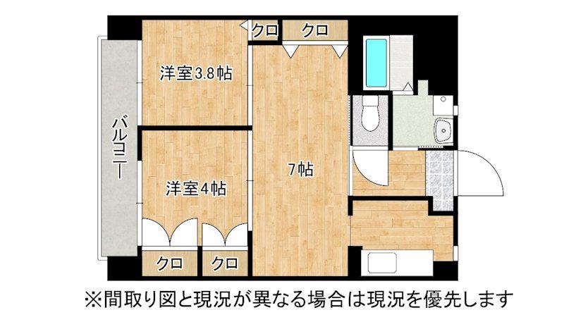 CHEZ ANGE21(2LDK/6階)の間取り写真
