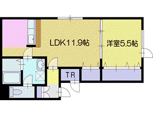 エムズI(1LDK/1階)の間取り写真
