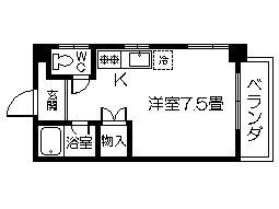 西光堂ビル(ワンルーム/2階)の間取り写真