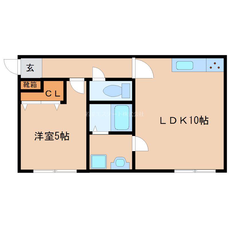 パステル12(1LDK/1階)の間取り写真