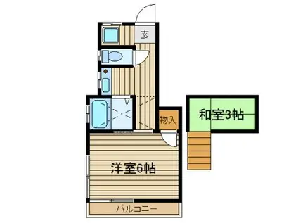 コーポ蜂谷(1K/2階)の間取り写真