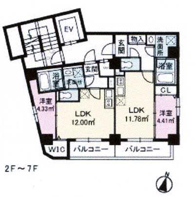 エスペランサ(1DK/3階)の間取り写真