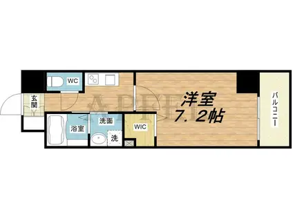 セオリー大阪ルチア(1K/6階)の間取り写真