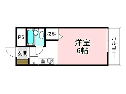 プレジール甲西A棟(1K/1階)の間取り写真