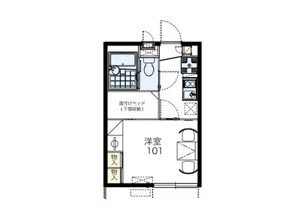 エリジェ(1K/1階)の間取り写真