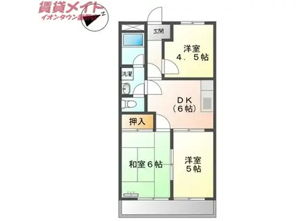 グリーンハイツ(3DK/2階)の間取り写真