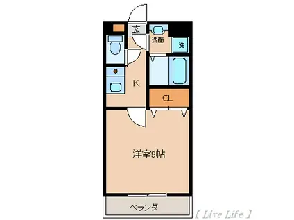 GARAGEII(1K/2階)の間取り写真