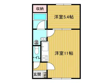 AVENUE KITAMOTO(1LDK/2階)の間取り写真