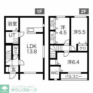 MERVEILL I(3LDK/1階)の間取り写真