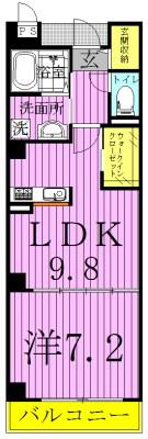 レジデンスアマーレ(1LDK/1階)の間取り写真