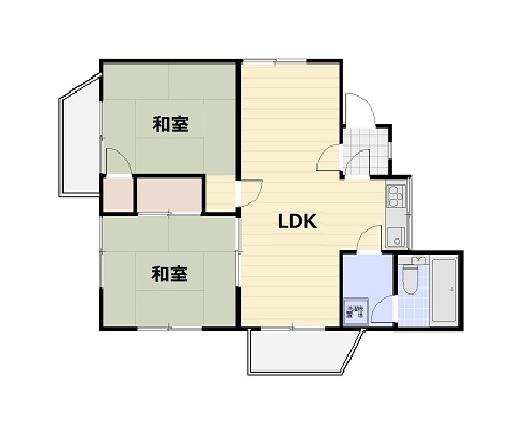 ファーマランド F2(2LDK/2階)の間取り写真