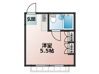 コーポ花小金井(ワンルーム/1階)の間取り写真