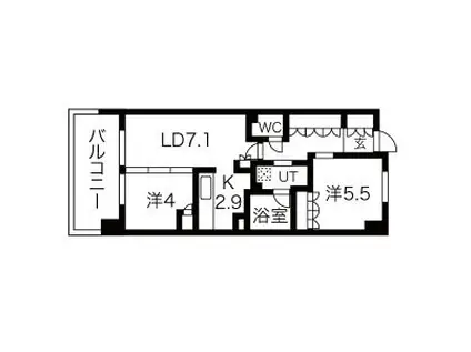 アーバンパーク淡路(2LDK/3階)の間取り写真