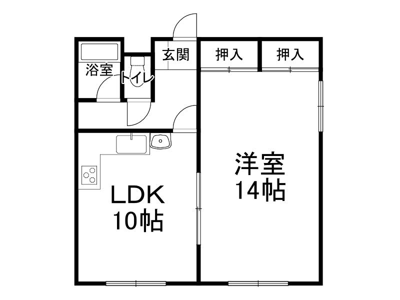 メゾン柏林台(1LDK/1階)の間取り写真
