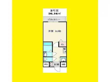 SURF ISLAND MONA LISA サーフ アイランド モナ(1K/1階)の間取り写真