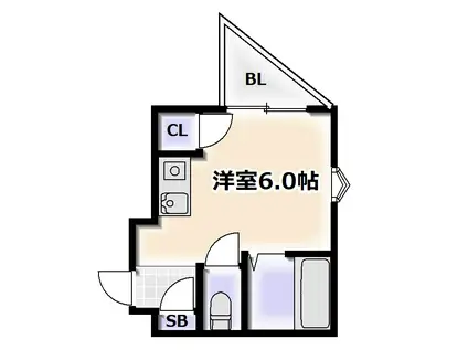R-STAYI(ワンルーム/2階)の間取り写真