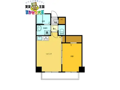 トレジャーフロントステーション(1LDK/8階)の間取り写真