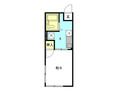 伊豆箱根鉄道駿豆線 田京駅 徒歩27分 2階建 築37年(1K/2階)の間取り写真