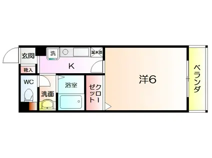 BRILLIANT浅香山(1K/5階)の間取り写真