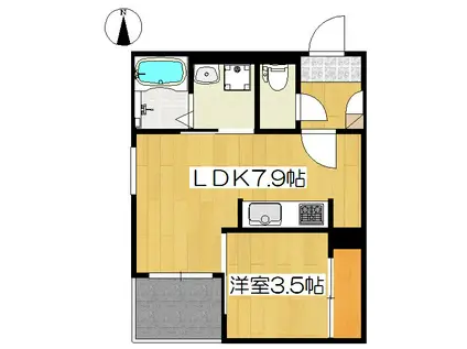 REGALESTサンメゾン四ノ宮(1LDK/3階)の間取り写真