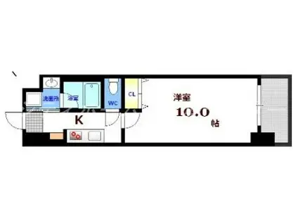 ウイング宝町サード(1K/14階)の間取り写真