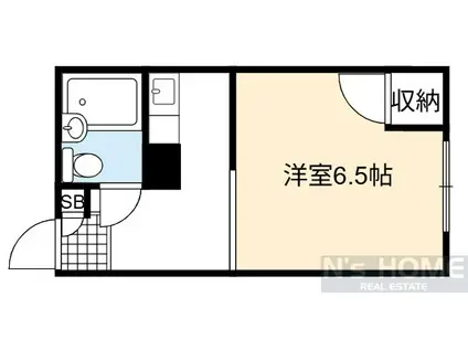 マンションKLM(1K/4階)の間取り写真