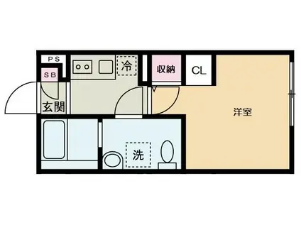 ラヴィーダ東長崎(1K/4階)の間取り写真