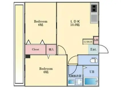 グレイスハイム(2LDK/2階)の間取り写真
