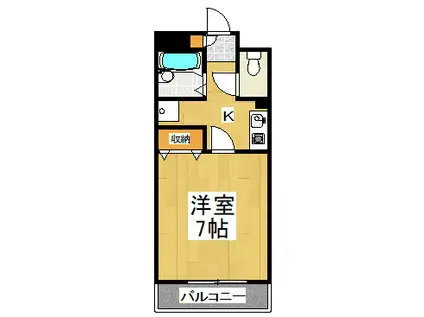 COLLINA VERDE(1K/2階)の間取り写真