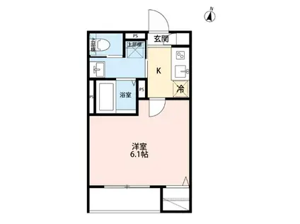 YK-FLAT(1K/2階)の間取り写真
