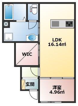 MINATO TERRACE飾磨(1LDK/1階)の間取り写真