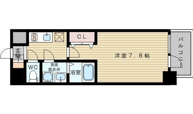 プレサンス新大阪ザ・デイズ(1K/11階)の間取り写真