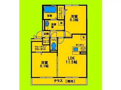 エム&エム グラシア(2LDK/1階)の間取り写真