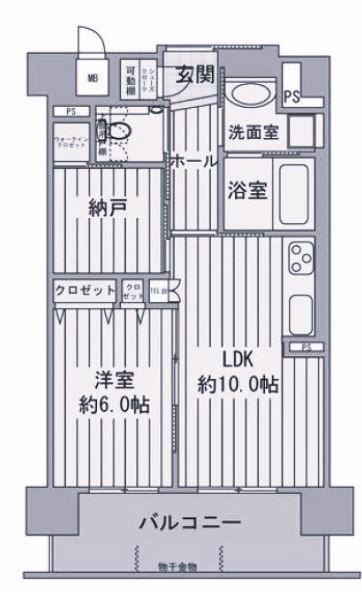 エイジングコート姫路(1SLDK/9階)の間取り写真