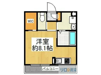 P-スマイルカーサ(ワンルーム/3階)の間取り写真