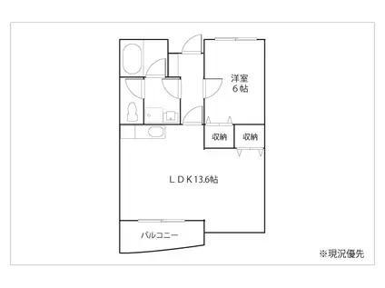 プレミール昭和(1LDK/3階)の間取り写真