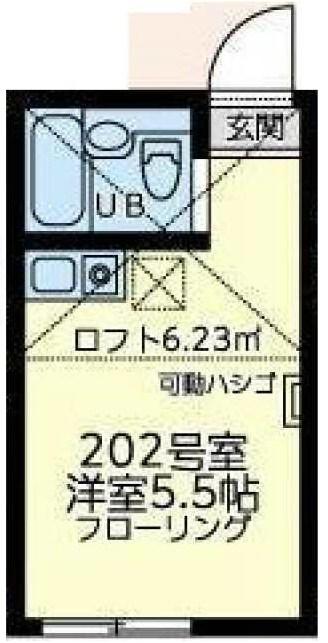 ユナイト阪東橋シドニーの杜(ワンルーム/2階)の間取り写真