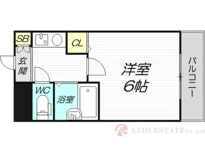 フレックス新大阪(1K/4階)の間取り写真