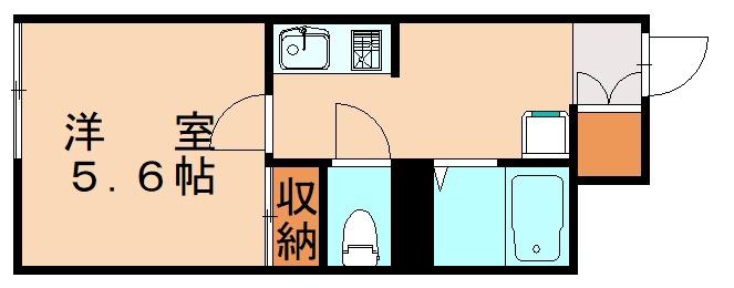 レオネクストケイハウス(1K/1階)の間取り写真