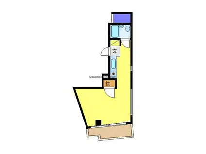 藤テラス(ワンルーム/5階)の間取り写真