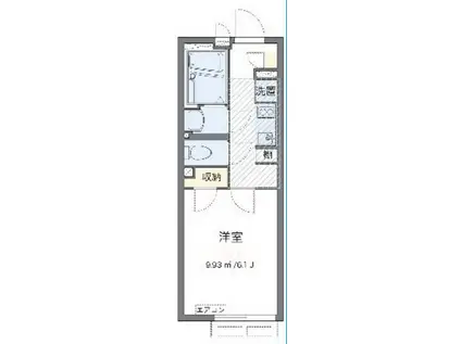 クレイノアナベル(1K/1階)の間取り写真