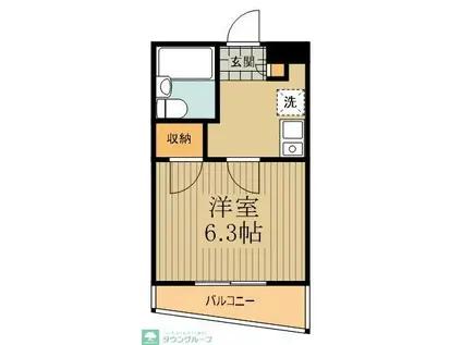 リバティハウス(1K/3階)の間取り写真